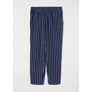 H&M Women’s Crêped Pants in Dark blue Striped